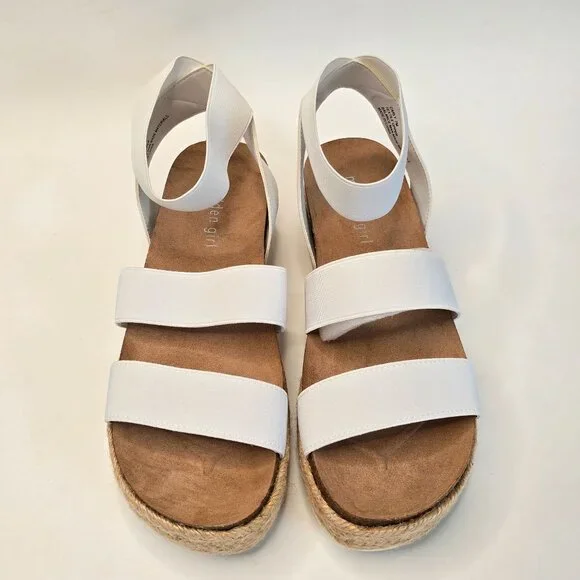 Madden Girl Carly Platform Espadrille Sandals 7M White Original Box Y2K Style - Picture 2 of 10